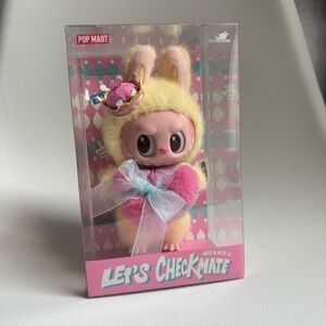 labubu Let's Checkmate Pink and Yellow Plush collectors